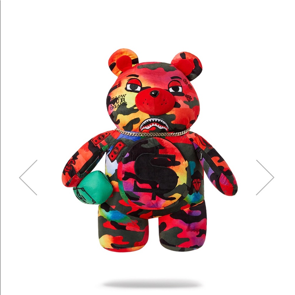 SPRAYGROUND CAMOBURST MONEYBEAR TEDDYBEAR BACKPACK